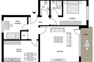 Wohnen mit Weitblick - 3,5 Zimmer + Garage
in Linden – Die vollständige Adresse der Immobilie erhältst du vom Anbieter., 44879 Linden, Bochum – Vorschaubild 10