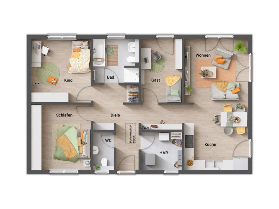 Beispiel 4 Zi & G-WC