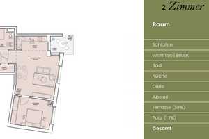 2-Zimmer-Wohnung mit Einbauküche und Aufzug – Mannheim – Vorschaubild 2