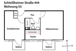Wohnen mit guter Infrastruktur: Kompakte 2-Zimmer-Wohnung in München Nord – Schleißheimer 444, 80935 Lerchenau-Ost, München – Vorschaubild 11