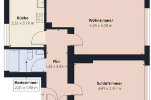 helle 2 Zimmer-Wohnung in Hamm Wiescherhöfen zu vermieten – Große Werlstraße 21, 59067 Pelkum, Hamm – Vorschaubild 2