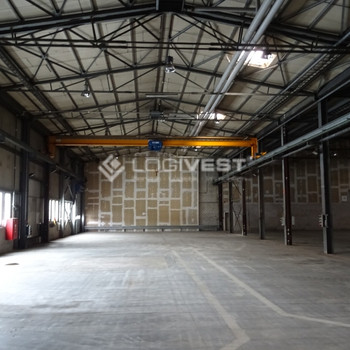 Lagerhalle im Industriepark, Kran, 3 ebenerdige Torzufahrten