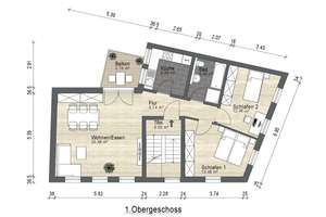 3 ZKB Neubauwohnung im Obergeschoss – Berghofstraße 1, 55130 Laubenheim, Mainz – Vorschaubild 2