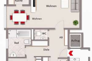 84m² SG Mitte, Warmiete 1.125 € – Die vollständige Adresse der Immobilie erhältst du vom Anbieter., 42655 Solingen-Mitte, Solingen – Vorschaubild 2