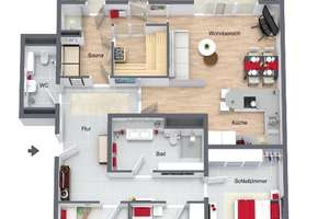 Exklusive Penthouse mit Sauna und Ausblick – 68163 Neckarau, Mannheim – Vorschaubild 68