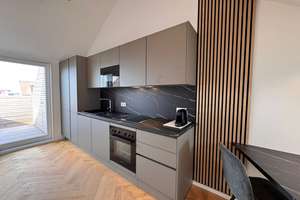Aussergewöhnlicher Erstbezug: vollmöbliertes 2-Zimmer-Loft mit Terrasse über den Dächern Münchens – Schellingstrasse 32, 80799 Universität, München – Vorschaubild 8