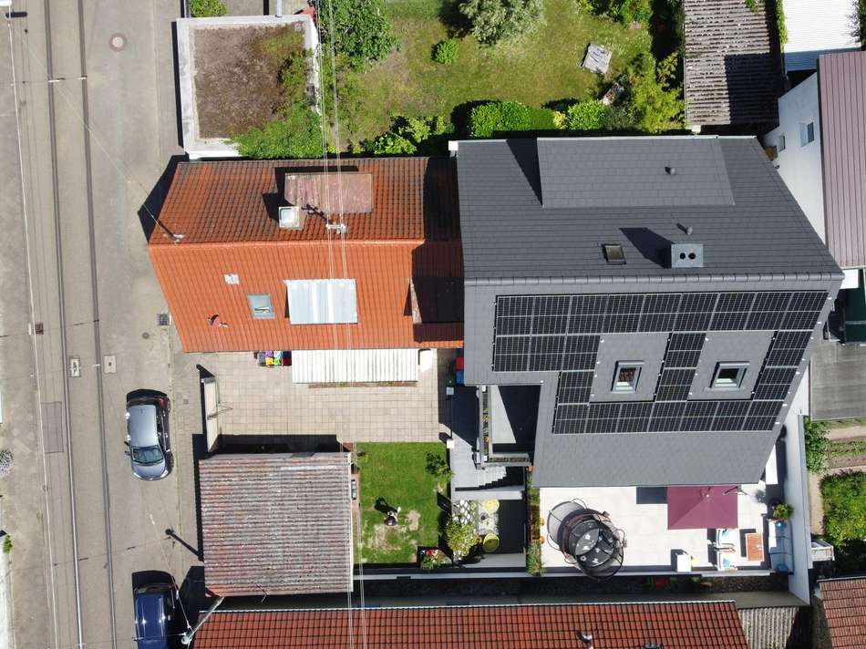 Vogelperspektive Haus 1+Haus2