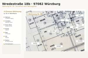 Seltene Gelegenheit in der Zellerau: Großzügige 3-Zimmer-Wohnung mit Balkon – Wredestraße 18b, 97082 Zellerau, Würzburg – Vorschaubild 17