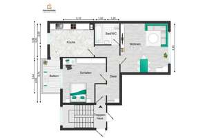 Ihr neues Zuhause im Herzen der Stadt – 2-Zimmer-Wohnung - Ideal für Singels und Paare oder Pendler – Die vollständige Adresse der Immobilie erhältst du vom Anbieter., 75175 Au, Pforzheim – Vorschaubild 10