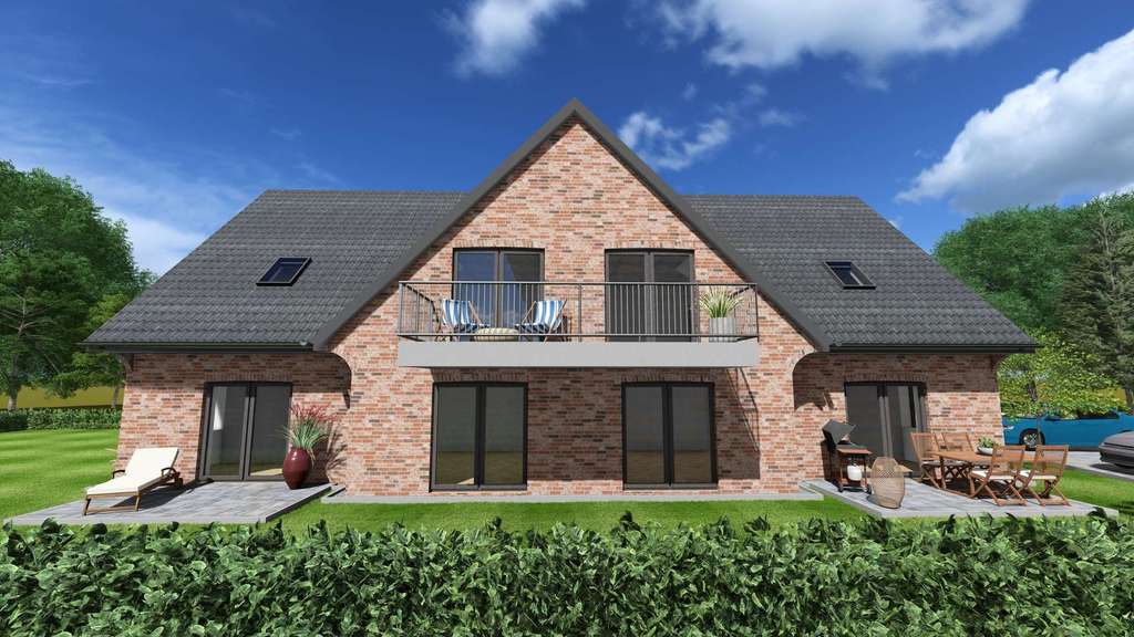 Immobilie in Mildstedt - Neubau-Erdgeschosswohnung in Mildstedt – KfW-55, PV & KfW-296 ab 0,61% p.a. Zinssatz - Bild 0