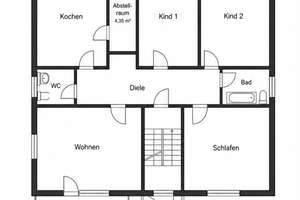 **Gepflegte 4-Zimmer-Wohnung mit 123 m², Einbauküche, Balkon & direkter Feldrandlage**
