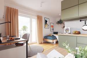 !!Kompaktes Studentenapartment - komplett möbliert!! – Firnhaberstr. 20, 86159 Hochfeld, Augsburg – Vorschaubild 1