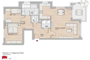 SONNTAGSBESICHTIGUNG | Helle 3-Zimmer-Wohnung mit großzügigem Wohnbereich und Balkon – Kostheimer Landstraße 25, 55246 Mainz-Kostheim, Wiesbaden – Vorschaubild 7