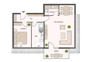 Bezugsfrei! | großzügige 2RW | Südbalkon | Tiefgarage | Toplage – Die vollständige Adresse der Immobilie erhältst du vom Anbieter., 4158 Wiederitzsch, Leipzig – Vorschaubild 36