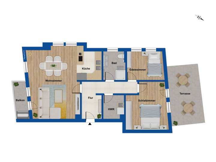 Grundriss Erdgeschosswohnung