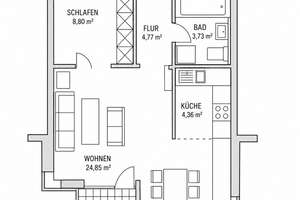 Provisionsfrei – Helles, zentrales Apartment 
in gutem Zustand – Die vollständige Adresse der Immobilie erhältst du vom Anbieter., 71034 Böblingen – Vorschaubild 11