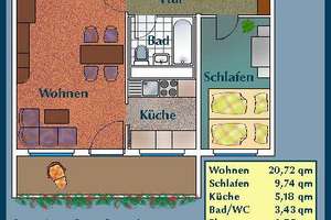 Aktuelle Renovierung einer praktischen 2-Raum-Wohnung mit Balkon! – Ebereschenstr. 34, 1169 Gorbitz-Süd, Dresden – Vorschaubild 2