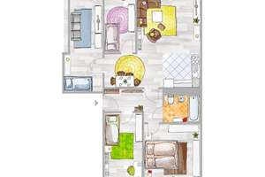 5-Zimmer-Wohnung auf 83 qm mit Balkonblick über Stadtpark – Am Stadtpark 6, 9120 Helbersdorf, Chemnitz – Vorschaubild 9