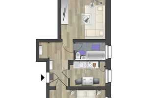 2-Zimmer-Wohnung mit Balkon und Tageslichtbad – Gustav-Freytag-Str. 2, 9111 Chemnitz – Vorschaubild 5