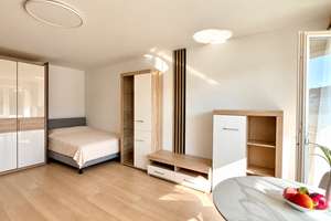 Erstbezug nach Renovierung: Möblierte 1-Zimmer-Wohnung mit großem Balkon ins Grüne – Untersendling – 81369 Untersendling, München – Vorschaubild 4