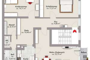 Sonnige 3-Zimmer-Wohnung mit Balkon und Garage im gewachsenen Wohngebiet von Nürnberg-Altenfurt – Die vollständige Adresse der Immobilie erhältst du vom Anbieter., 90475 Altenfurt, Moorenbrunn, Nürnberg – Vorschaubild 17