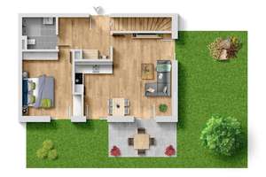 Raum für Ihre Ideen – 2-Zimmer-Wohnung mit großzügigem Hobbyraum und eigenem Garten – Graudenzer Straße 13, 81927 Englschalking, München – Vorschaubild 4