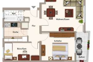 2,5 Zimmer kaufen – 3 Zimmer leben! Sonnige Wohnung mit Süd-Balkon & niedrigen Kosten – Die vollständige Adresse der Immobilie erhältst du vom Anbieter., 12247 Lankwitz, Berlin – Vorschaubild 7