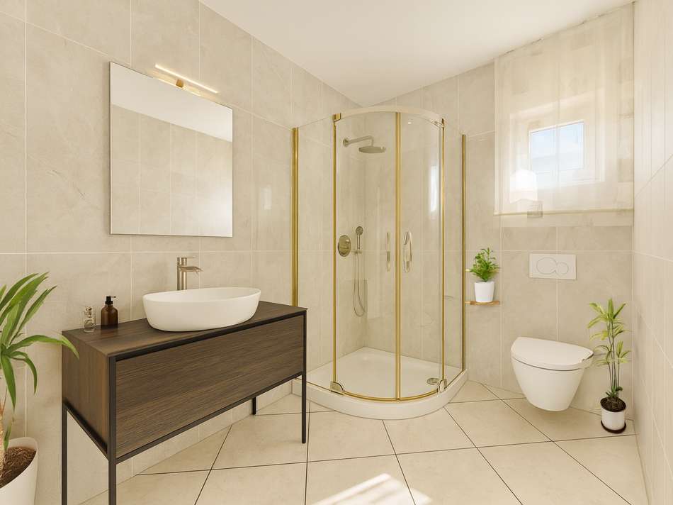 Badezimmer - digitales Staging
