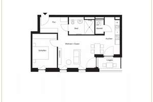 Helle 2-Zimmer WHG mit Loggia und Einbauküche – Hinterm Heidbleek 11, 30539 Bemerode, Hannover – Vorschaubild 2
