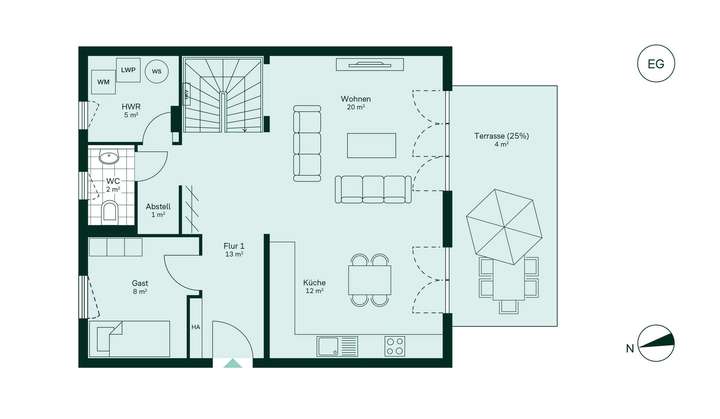 Geräumiges Erdgeschoss mit ...