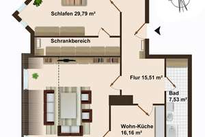 Eine Wohnung, viele Möglichkeiten: Gemütliche 2-3 Zimmer, herrlicher Weitblick am Pasinger Stadtpark – Die vollständige Adresse der Immobilie erhältst du vom Anbieter., 81241 Pasing, München – Vorschaubild 23