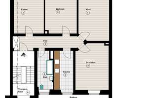 Helle 4-Zimmer-Wohnung mit Balkon in Wuppertal-Elberfeld – Kieselstraße 31, 42119 Elberfeld, Wuppertal – Vorschaubild 2