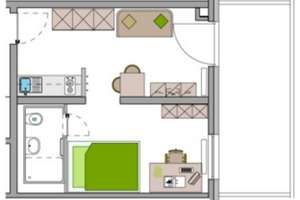 Studentenapartment mit Dachterrasse – Zwillingstraße 4, 80807 Milbertshofen, München – Vorschaubild 2