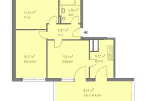 Einkommensorientierte Förderung EOF Stufe II- schöne Dreizimmerwohnung in Sündersbühl! – Kollwitzstr. 1, 90439 Sündersbühl, Nürnberg – Vorschaubild 9