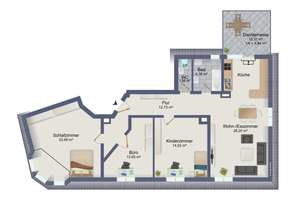 Wohnen über den Dächern von Ettlingen – 4-Zimmer-Dachgeschosswohnung mit traumhafter Terrasse. – Die vollständige Adresse der Immobilie erhältst du vom Anbieter., 76275 Ettlingen – Vorschaubild 16
