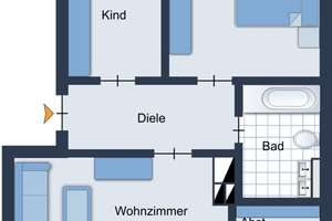 Bestlage im Bismarckviertel/Schillerstr.: Hübsche 3 Zimmerwohnung mit 2 Balkonen – Die vollständige Adresse der Immobilie erhältst du vom Anbieter., 47799 Cracau, Krefeld – Vorschaubild 12