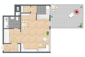 Toll geschnittene 1-Zimmer-Wohnung mit großem Balkon – Schlierseestraße 31, 81539 Obergiesing, München – Vorschaubild 9