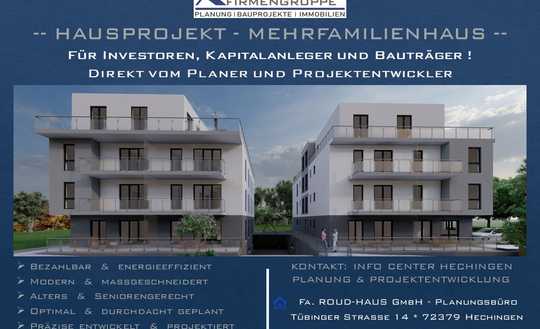 + EXKLUSIVES MEHRFAMILIENHAUS-PROJEKT MIT BAUGENEHMIGUNG! +