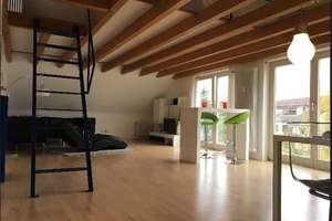 Wunderschöne, helle möblierte Wohnung mit Schlafgalerie, Dachterrasse und Stellplatz – Koppertweg 1, 69124 Kirchheim, Heidelberg – Vorschaubild 2
