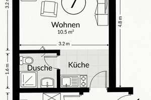 Gepflegte 2-Zi.-Wohnung in begehrter Oststadt – sofort bezugsfrei! – Essenweinstraße 45a, 76131 Oststadt, Karlsruhe – Vorschaubild 9