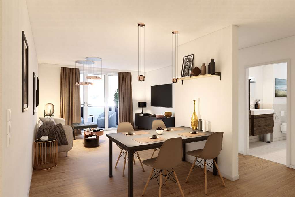 Immobilie in Oberding - Familienfreundliche 4-Zimmer-Wohnung mit Terrasse und Garten / EH 40-QNG+ / AfA 5+5 % / barrierefrei - Bild 2