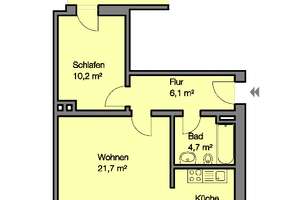 Großer Balkon und Erdgeschoss 2 Zimmer mit Blick ins Grüne! – Pleydenwurffstr. 2, 90408 Uhlandstraße, Nürnberg – Vorschaubild 3
