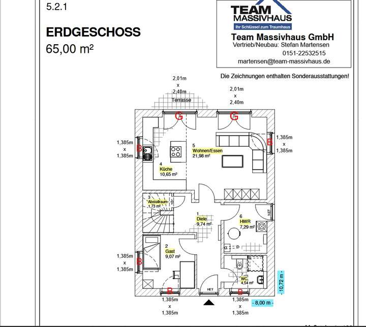 Entwurfsplanung Grundriss EG