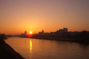 Traumhafte Wohnküche, Westbalkon für tolle Sonnenuntergänge auf der Elbinsel