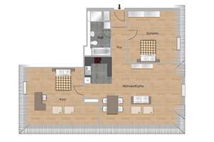 Exklusive 3 Zimmer Dachgeschosswohnung im Alten Gericht in Wiesbaden – Gerichtsstraße 2a, 65185 Mitte, Wiesbaden – Vorschaubild 5