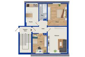 Charmante Dachgeschoss-Maisonette mit Spitzboden in Oberhausen-Sterkrade – Die vollständige Adresse der Immobilie erhältst du vom Anbieter., 46145 Sterkrade-Mitte, Oberhausen – Vorschaubild 9