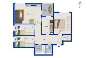 Renovierungsbedürftige 4-Zimmerwohnung zum Selbstbezug in München-Aubing – Die vollständige Adresse der Immobilie erhältst du vom Anbieter., 81243 Aubing-Süd, München – Vorschaubild 11