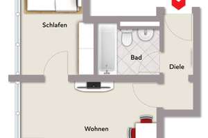 Mainz: Zentrale 2-Zimmer-Wohnung mit Tiefgaragenstellplatz! – Die vollständige Adresse der Immobilie erhältst du vom Anbieter., 55116 Altstadt, Mainz – Vorschaubild 7