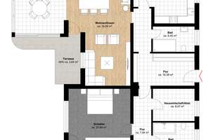 Perfekt geschnittene Erdgeschosswohnung mit zwei West-Terrassen – Die vollständige Adresse der Immobilie erhältst du vom Anbieter., 22179 Bramfeld, Hamburg – Vorschaubild 10