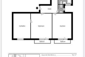Vollständig renovierte 2-Raum-Wohnung mit zwei Balkonen in Golzheim – Die vollständige Adresse der Immobilie erhältst du vom Anbieter., 40474 Golzheim, Düsseldorf – Vorschaubild 16